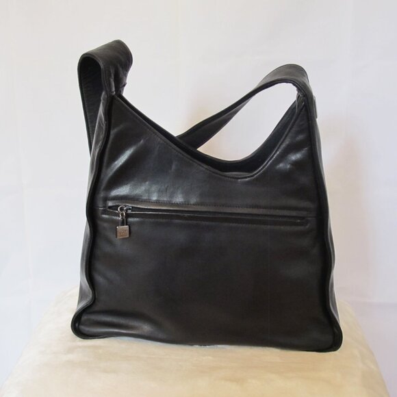 🖤 Perlina Black Leather Shoulder Bag – Restored & Everyday Ready - Picture 7 of 13